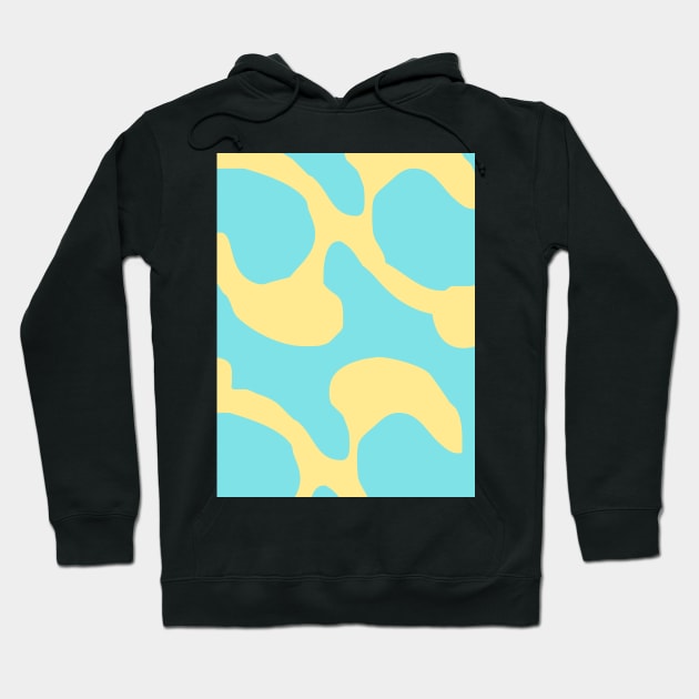 Abstract pattern baby blue swirl Hoodie by Word and Saying